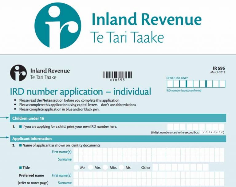 IRD Number – Applying for IRD Number Online