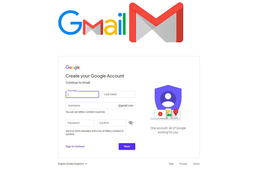 Gmail Sign up - Create New Gmail Account Free | Google Account Sign up