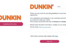 Dunkinrunsonyou.com Survey