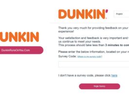 Dunkinrunsonyou.com Survey