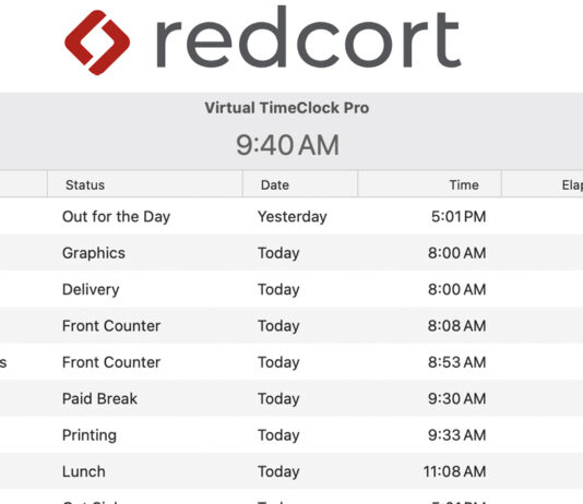 Redcort Time Card