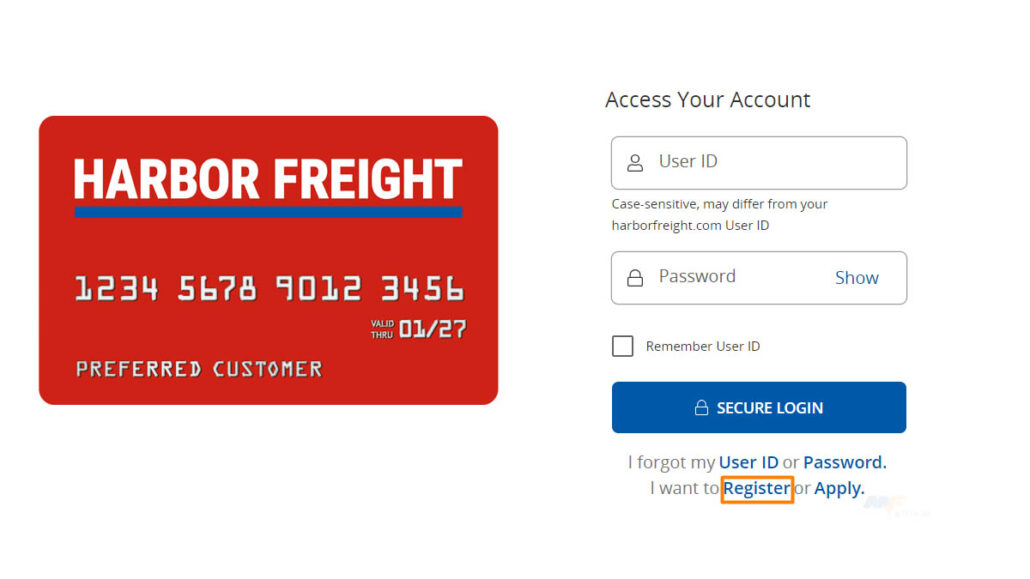 Harbor Freight Credit Card Login